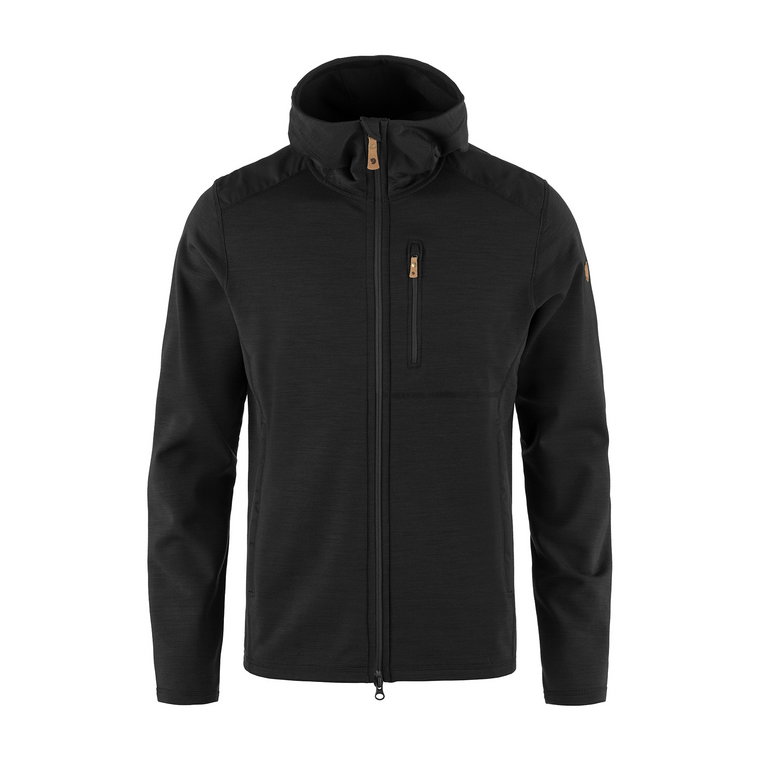 Męska kurtka polarowa Fjallraven Keb Fleece Hoodie black - S