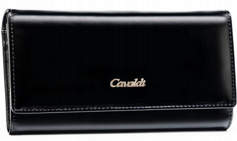 Rozbudowany portfel damski ze skóry naturalnej i ekologicznej na zatrzask - 4U Cavaldi