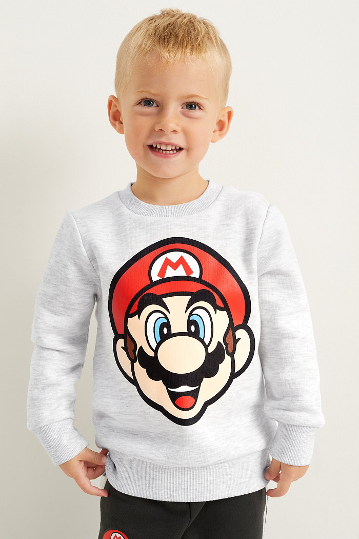C&A Super Mario-bluza, Szary, Rozmiar: 140