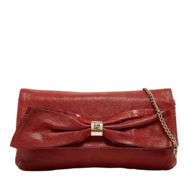Pre-owned Leather clutches Carolina Herrera Pre-owned