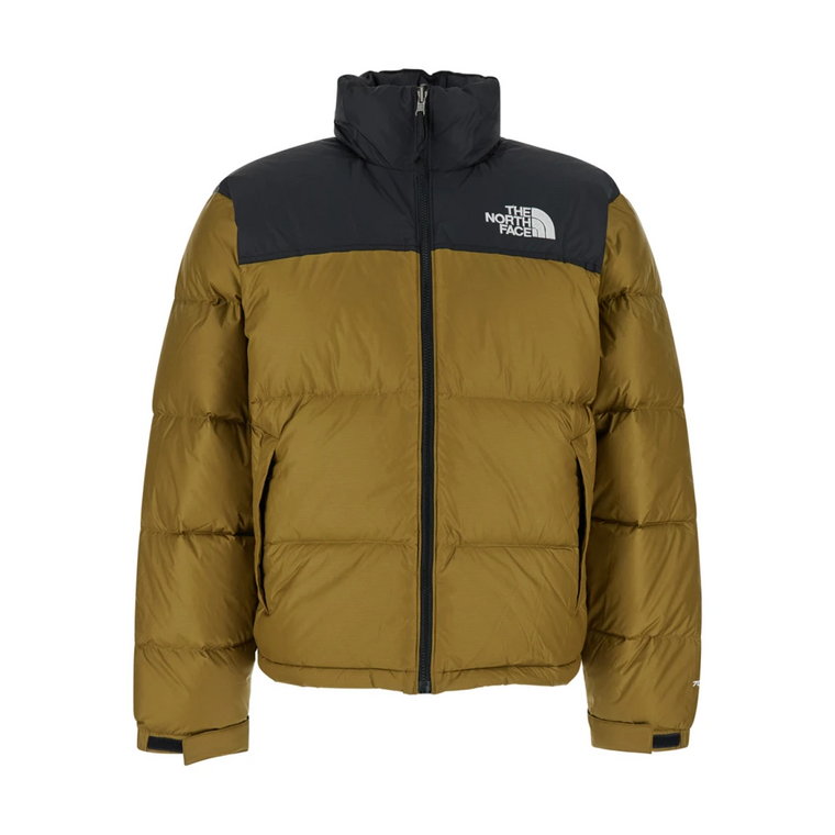 Retro Nuptse Zielone Płaszcze The North Face