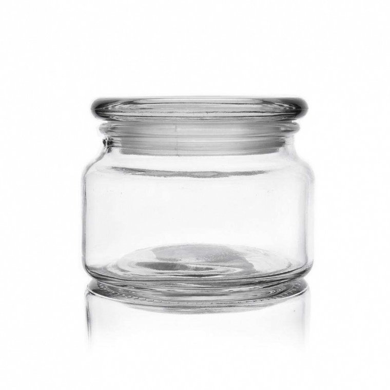 Pojemnik szklany kuchenny, słój, słoik, 0,38 l, retro kod: O-126490