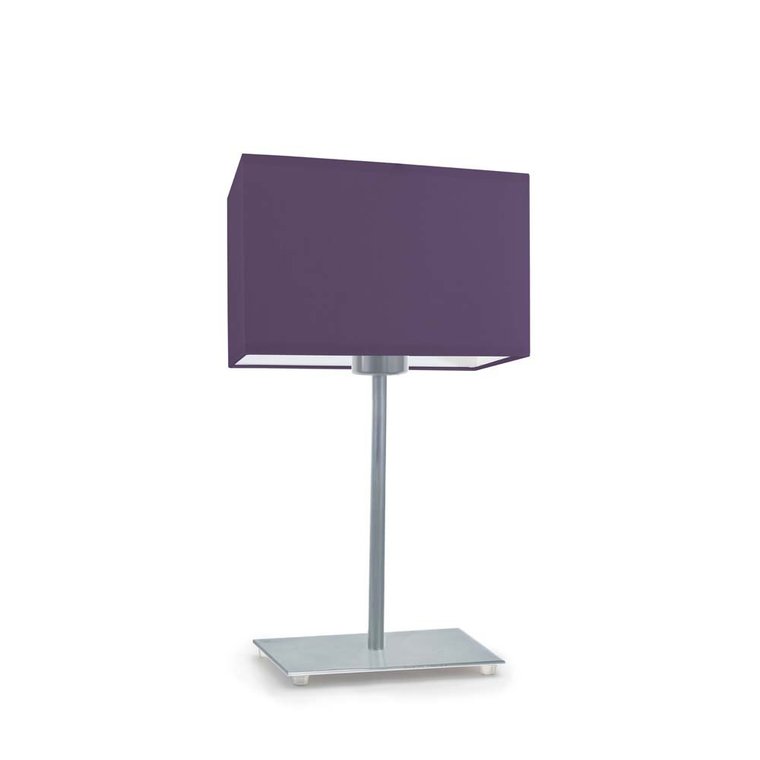 Lampka nocna LYSNE Amalfi, 60 W, E27, fioletowa/srebrna, 40x20 cm