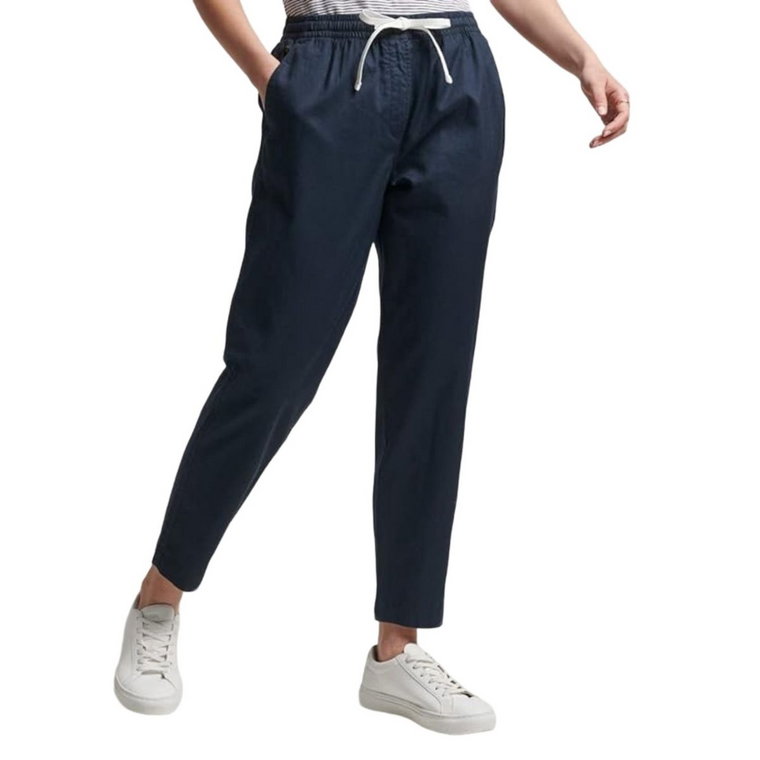 Spodnie damskie Superdry Studios Linen Jogger lniane-XS