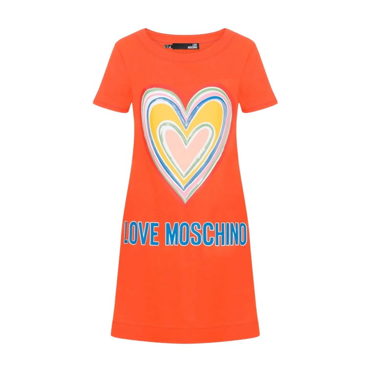 Sukienka z aplikacją serca Love Moschino