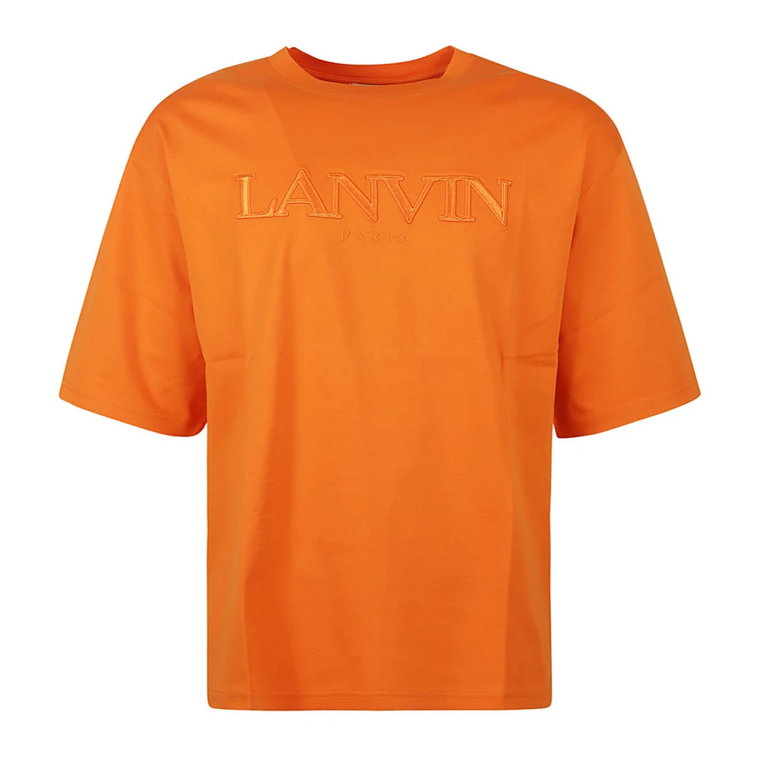 Modny Męski T-shirt z Bawełny Lanvin