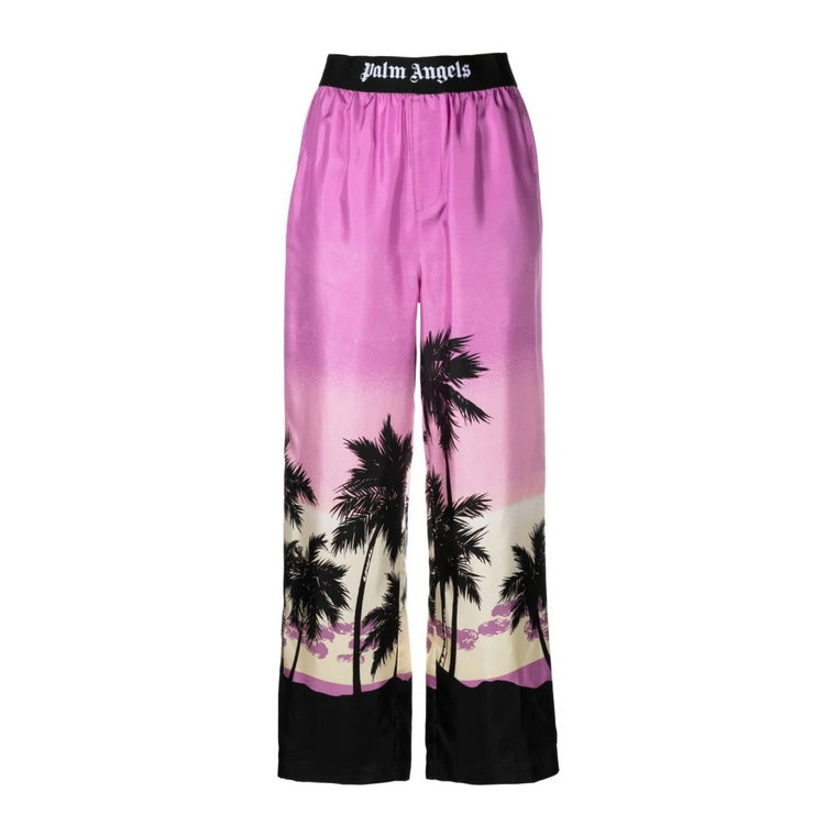 Fioletowe spodnie do spania Sunset Palm Angels