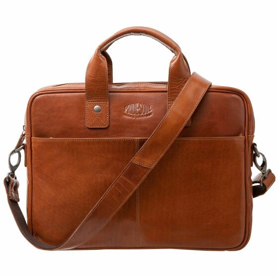 Pride and Soul Surprise Briefcase Leather 36 cm cognac