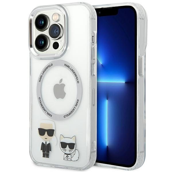 Karl Lagerfeld KLHMP14LHKCT iPhone 14 Pro 6,1" hardcase przeźroczysty/transparent Karl & Choupette Aluminium Magsafe