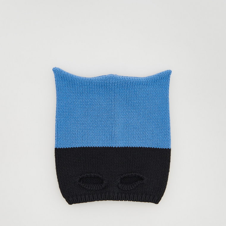 Reserved - Strukturalna czapka z uszami - jasnoniebieski