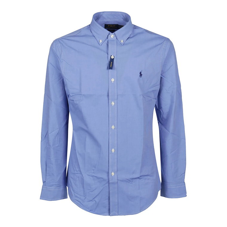 Niebieska Koszula Sportowa z Długim Rękawem Polo Ralph Lauren