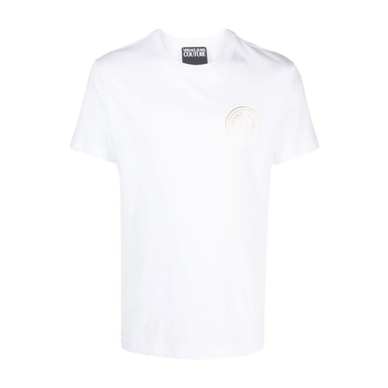 Biała koszulka męska - Stylowa i Wytrzymała Versace Jeans Couture