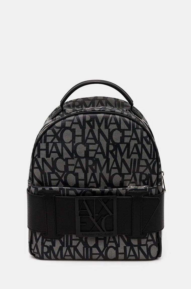 Armani Exchange plecak damski kolor beżowy mały wzorzysty 949153 3F742