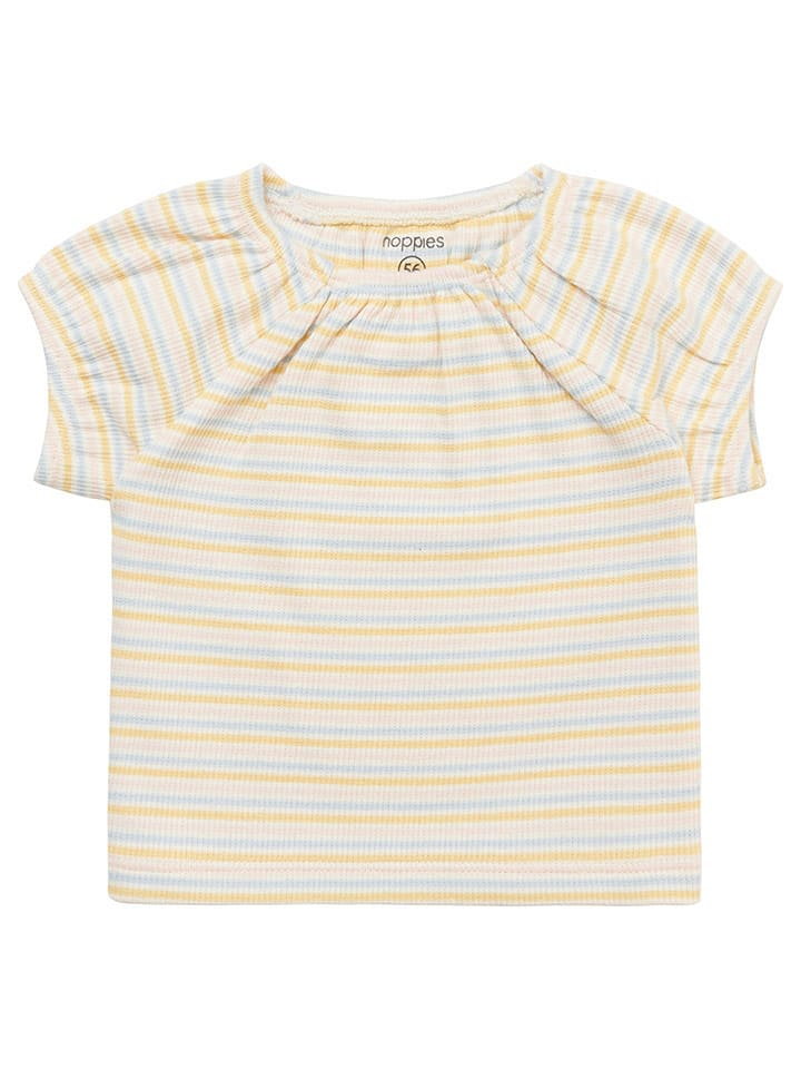 Noppies Koszulka "Natal" w kolorze beżowo-żółto-błękitnym