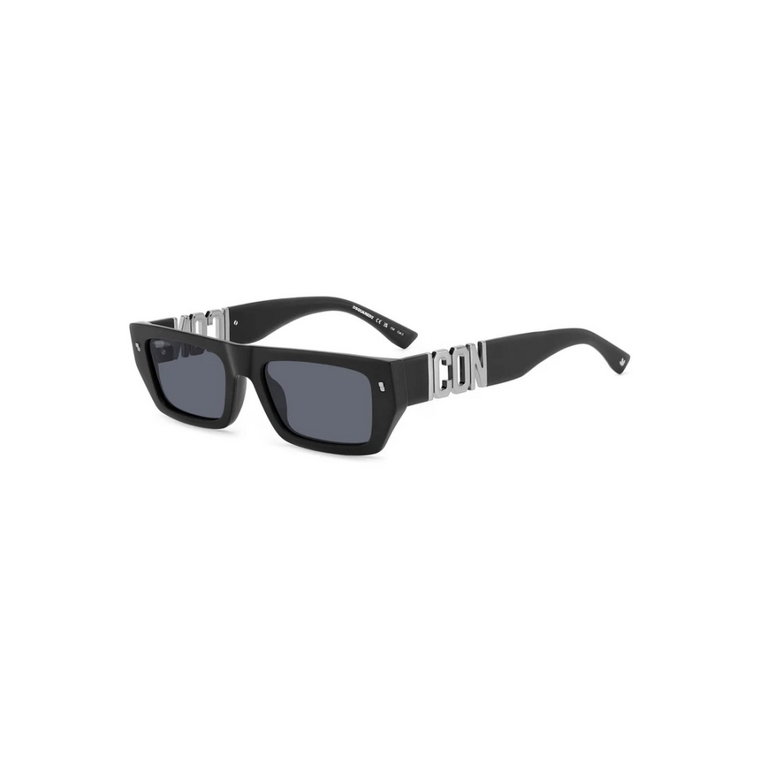 Matowe Czarne Okulary Przeciwsłoneczne dla Mężczyzn Dsquared2