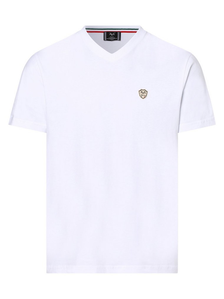 19V69 Italia - T-shirt męski  Emilio Shield, biały