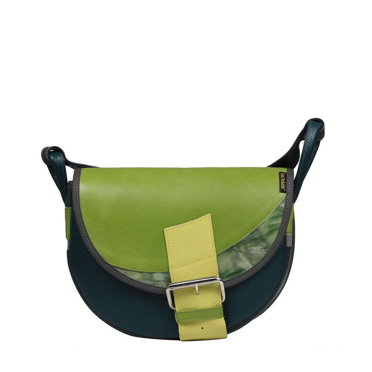 Zielona damska torebka listonoszka skórzana na ramię Freshman Mini