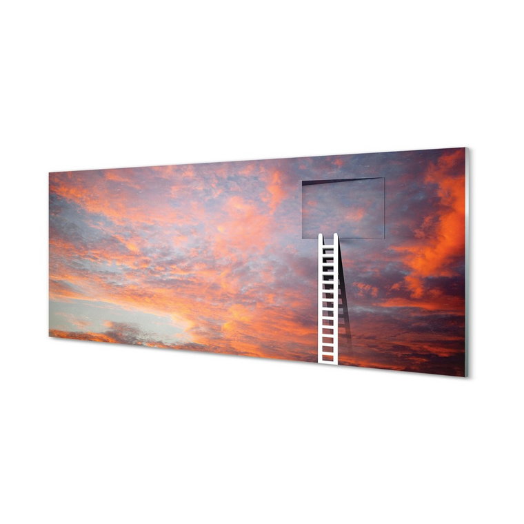 Panel szklany Drabina niebo zachód słońca 125x50 cm