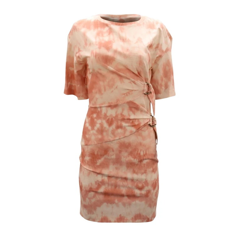 Roberto Cavalli Knitted Tie-Dye Dress in Pink Viscose Roberto Cavalli