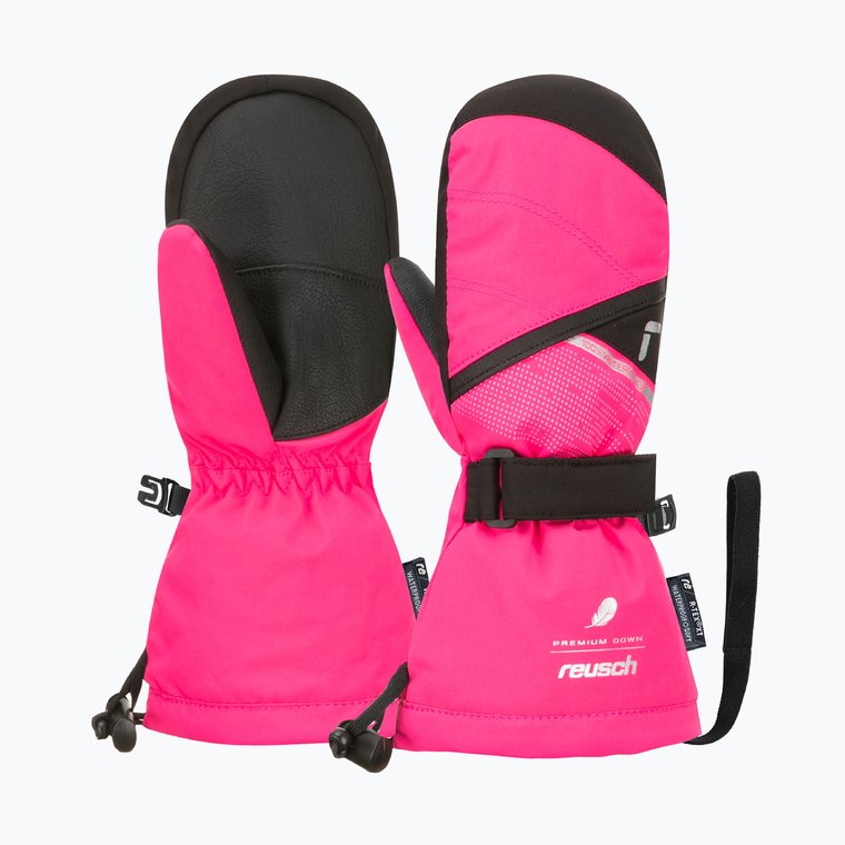 Rękawice narciarskie dziecięce Reusch Kaden Down R-Tex XT Mitten pink glo