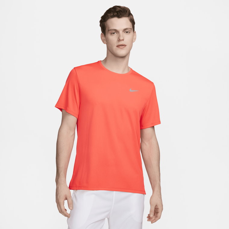 Męska koszulka z krótkim rękawem do biegania Dri-FIT Nike Miler - Czerwony