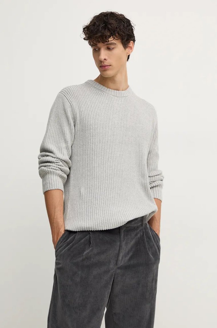 Pepe Jeans sweter bawełniany COLIN CREW NECK kolor szary  PM702478