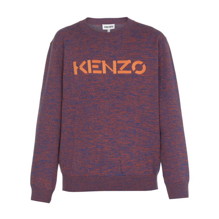 Fioletowy Sweter z Logo dla Mężczyzn Kenzo