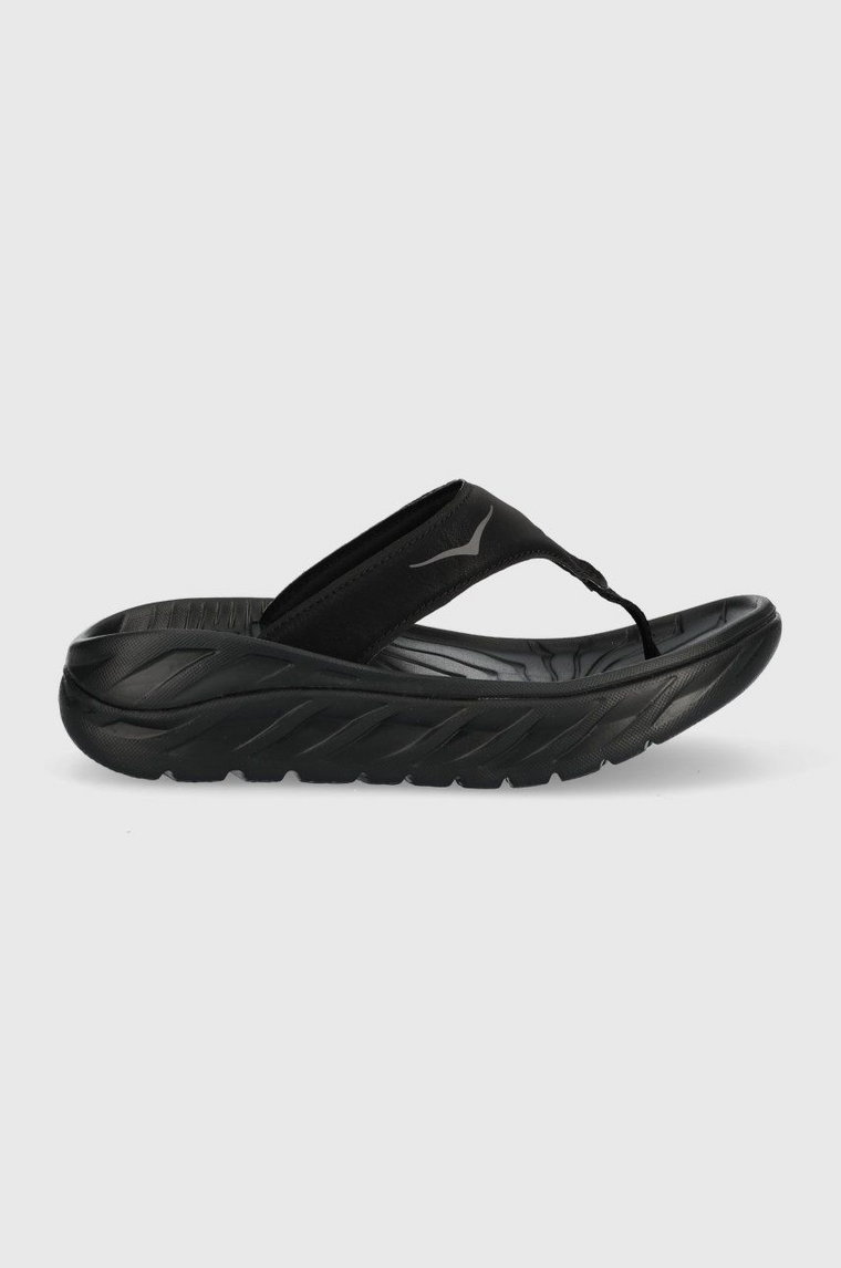 Hoka japonki Ora Recovery Flip damskie kolor czarny na platformie 1117910-BDGGR