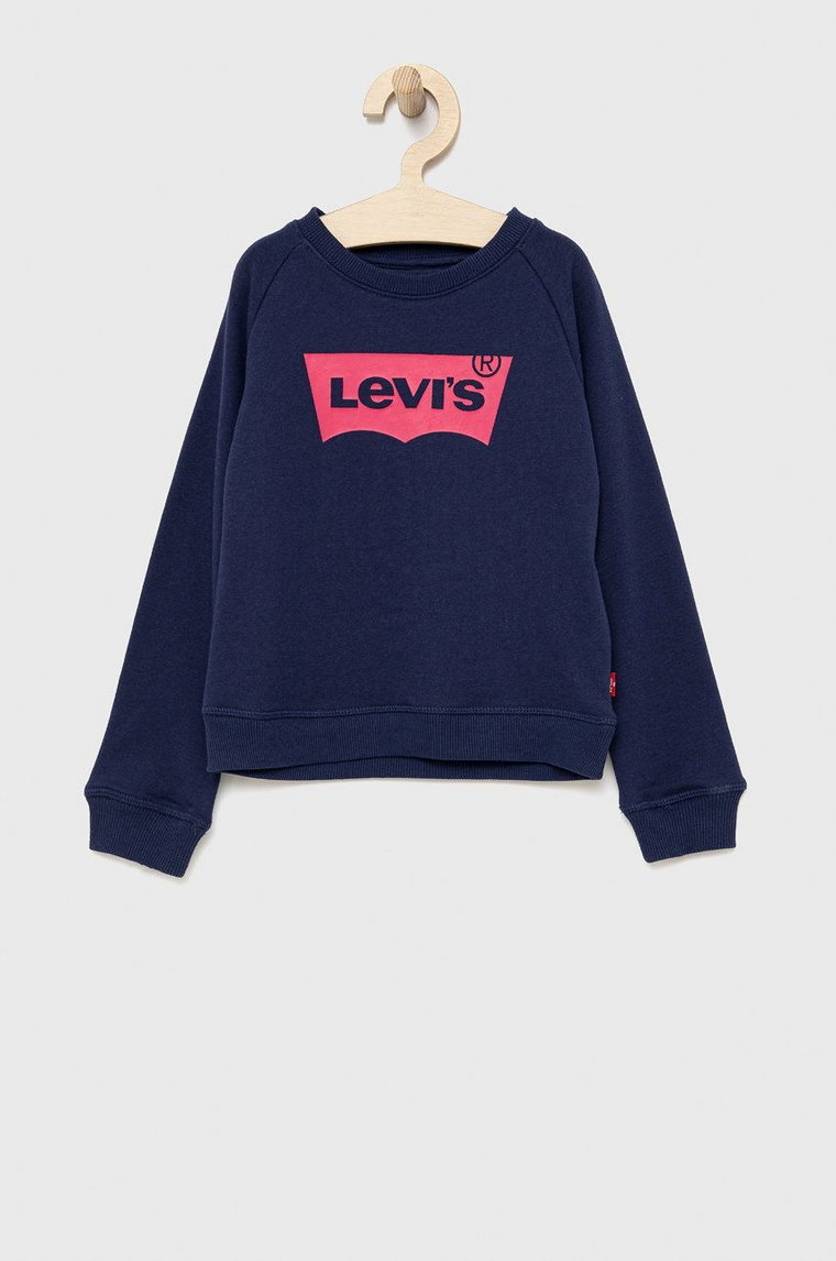 Levi's bluza dziecięca kolor granatowy z nadrukiem