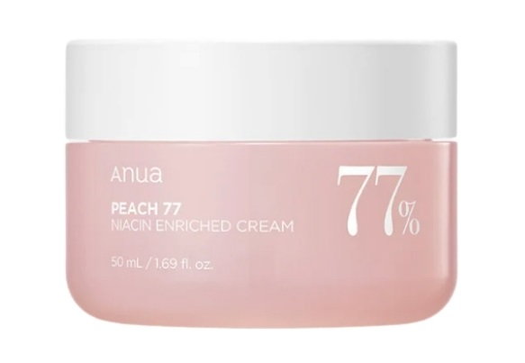 Anua Peach 77% Niacin Enriched Nawilżający krem do twarzy z ekstraktem z brzoskwini