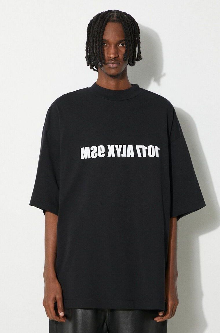 1017 ALYX 9SM t-shirt bawełniany kolor czarny z nadrukiem