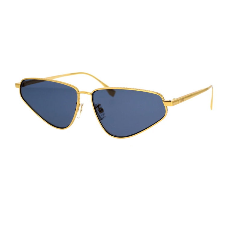 Eleganckie okulary przeciwsłoneczne Cat-Eye ziebieskimi soczewkami organicznymi Fendi