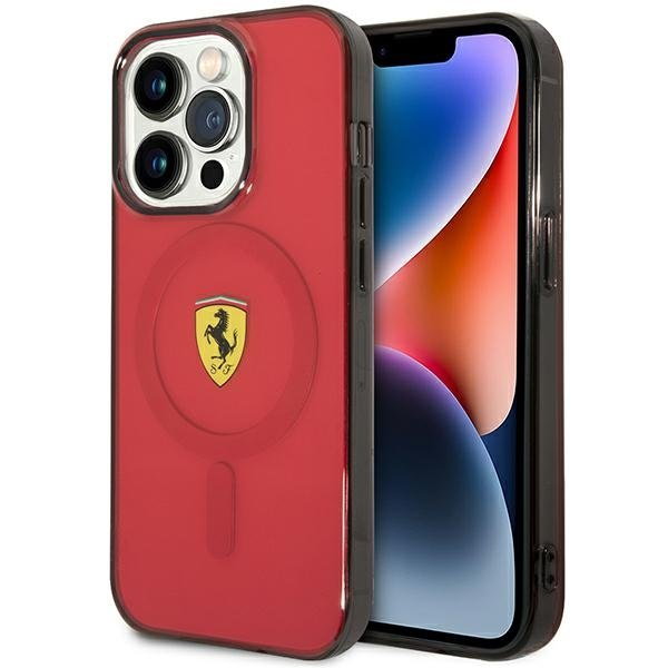 Ferrari FEHMP14XURKR iPhone 14 Pro Max 6.7" czerwony/red hardcase Translucent Magsafe