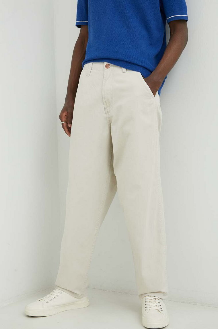 Wrangler spodnie Casey Jones Chino męskie kolor beżowy w fasonie chinos