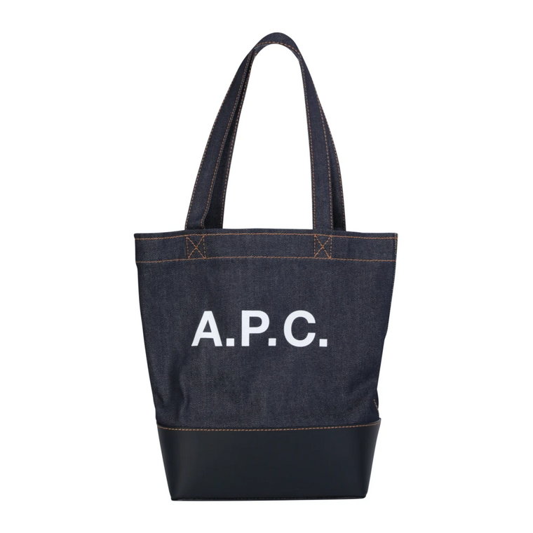 Niebieska torba Axel z nadrukiem logo A.p.c.