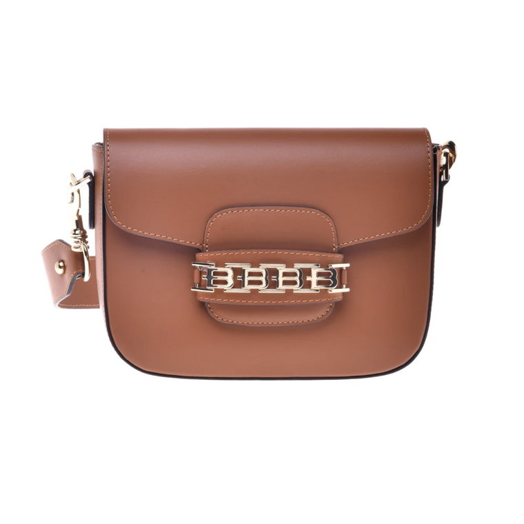 Brown calfLeather shoulder bag Baldinini