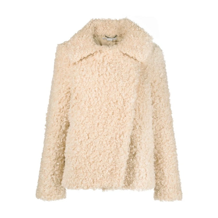 Beige Teddy Fur Oversized Coat Stella McCartney