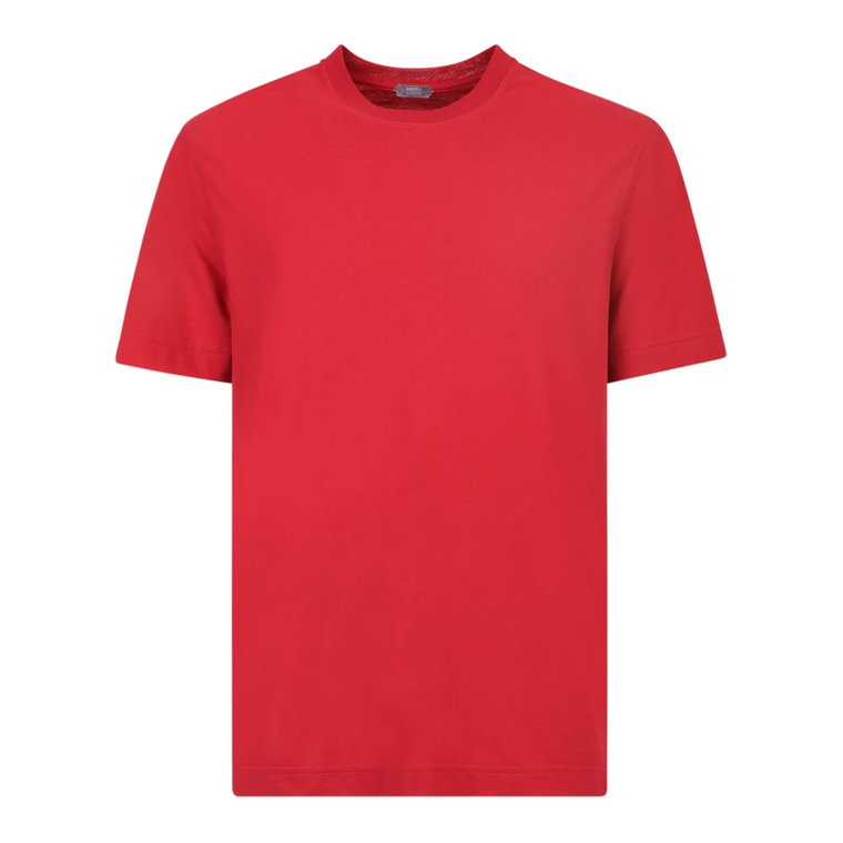 Stylowe Czerwone Koszulki dla Mężczyzn Zanone