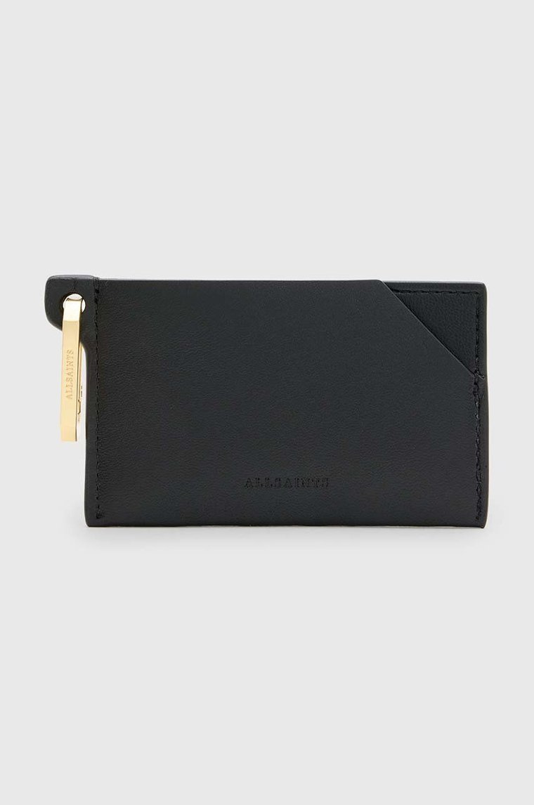 AllSaints etui na karty skórzane HEX CARDHOLDER kolor czarny W228XB