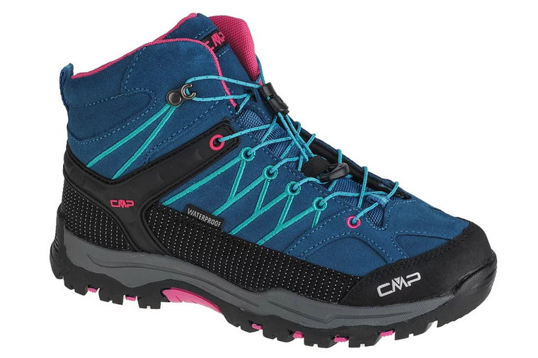 CMP Rigel Mid 3Q12944-06MF, Dla dziewczynki, Niebieskie, buty trekkingowe, skóra zamszowa, rozmiar: 29