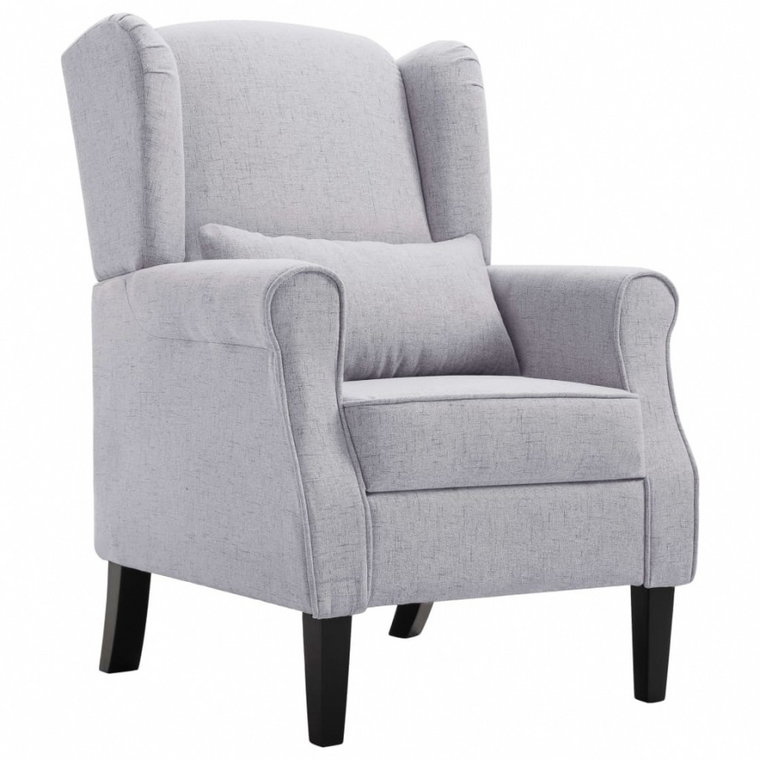 Fotel jasnoszary tapicerowany tkaniną kod: V-248615