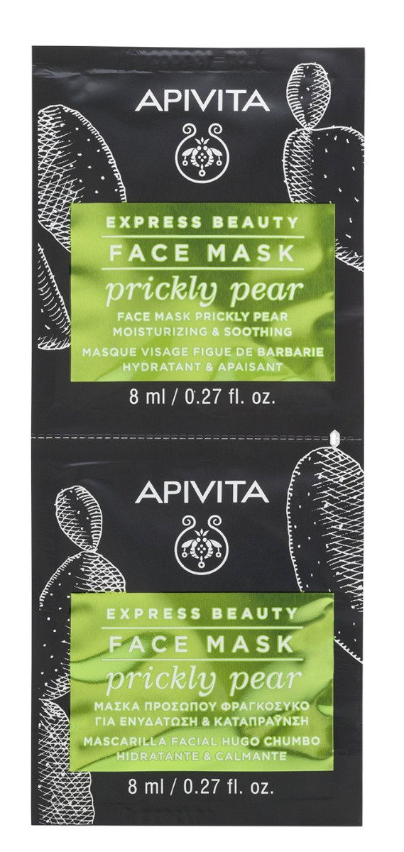 Apivita Express Beauty Opuncja - nawilżająco-kojąca maseczka do twarzy 2x8ml