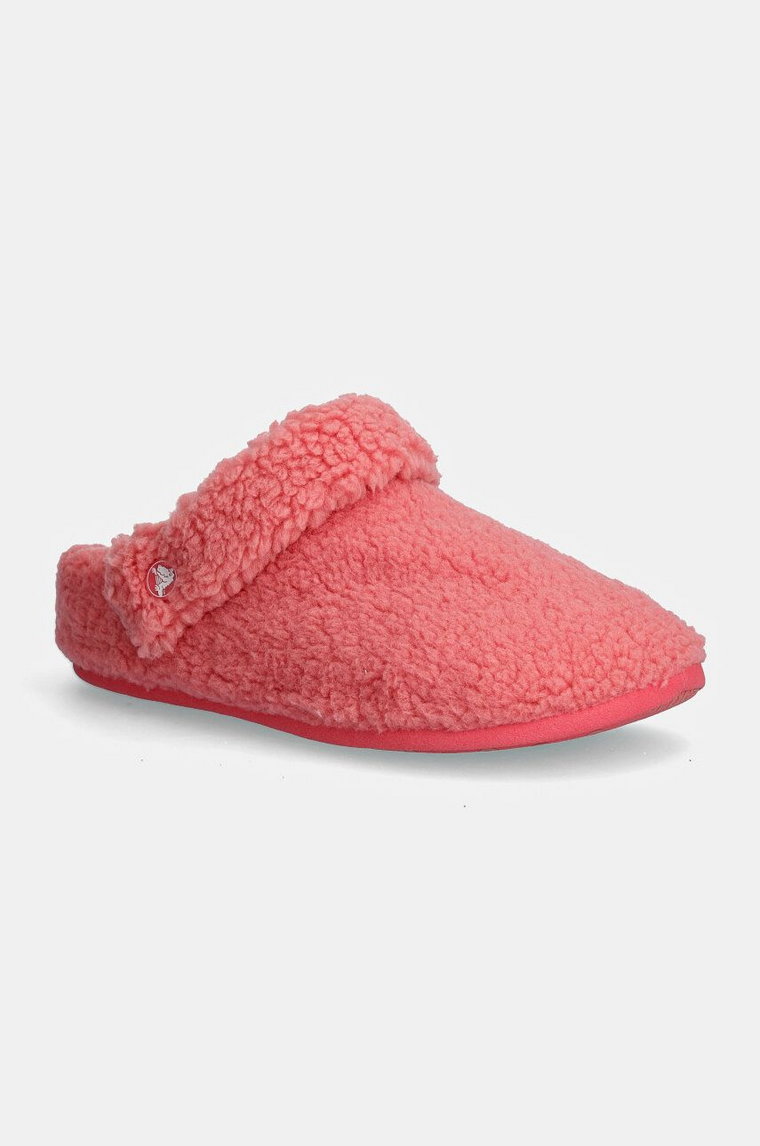 Crocs kapcie Classic Cozzy Slipper damskie kolor różowy 209386