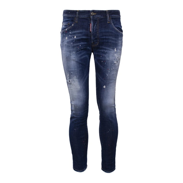 Distressed Paint-Splatter Skinny Jeans Dsquared2