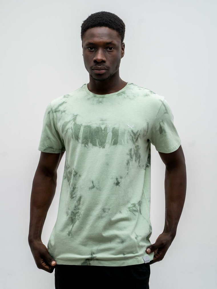 Koszulka Z Krótkim Rękawem Męska Tie Dye Zielona Iriedaily Batique