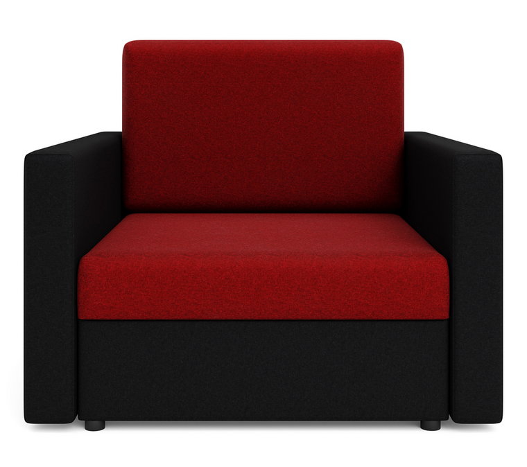 Sofa jednoosobowa czerwony + czarny - Dayton 3X