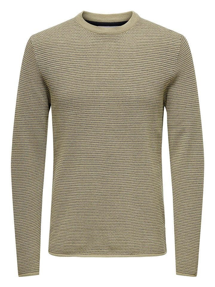 ONLY & SONS Sweter w kolorze beżowym