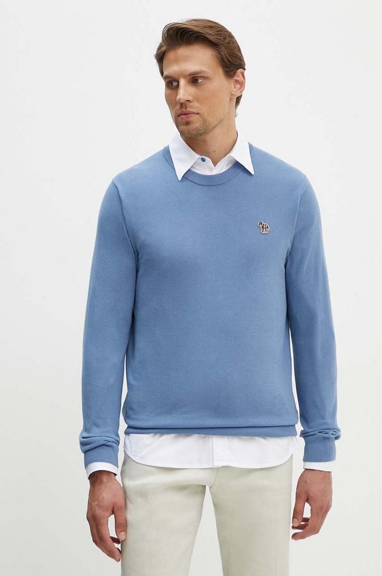 PS Paul Smith sweter bawełniany kolor niebieski lekki M2R.200YZ.L21858