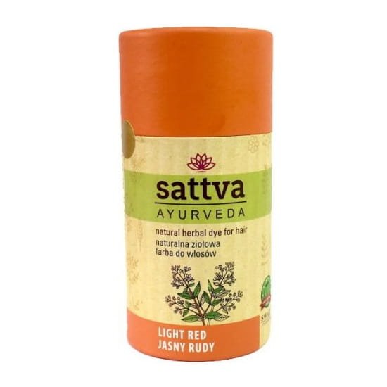 Sattva Natural Herbal Dye for Hair naturalna ziołowa farba do włosów Light Red 150g