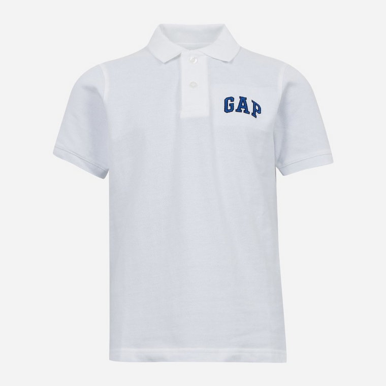 Koszulka polo dziecięca chłopięca GAP 843607-01 130-137 cm Biała (1200110212211). Koszulki polo chłopięce